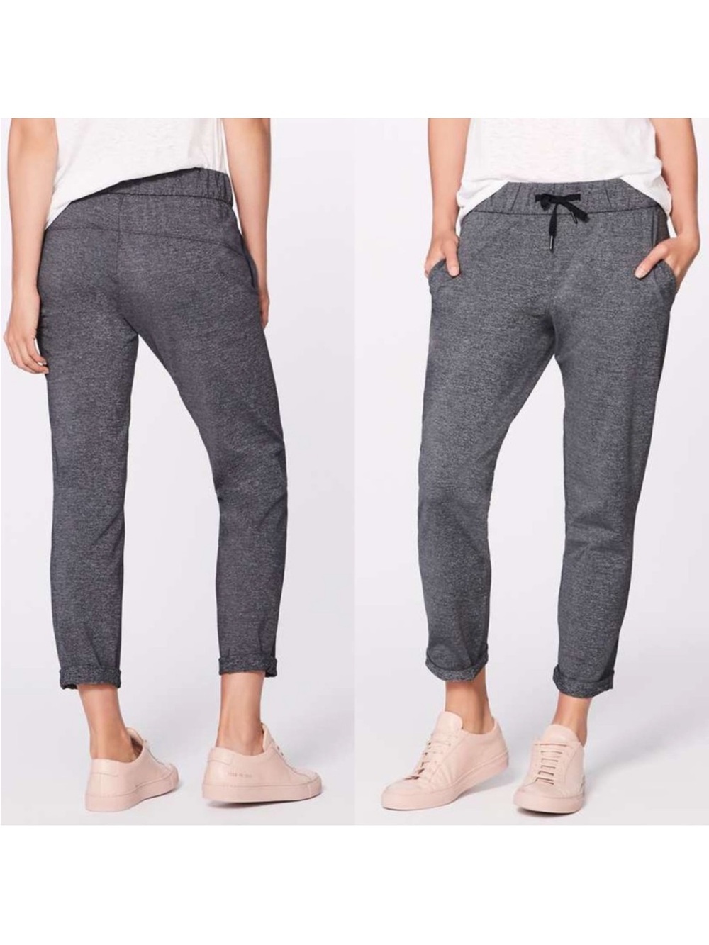 Lululemon On The Fly Pants Size 14 Gray Straight Leg
